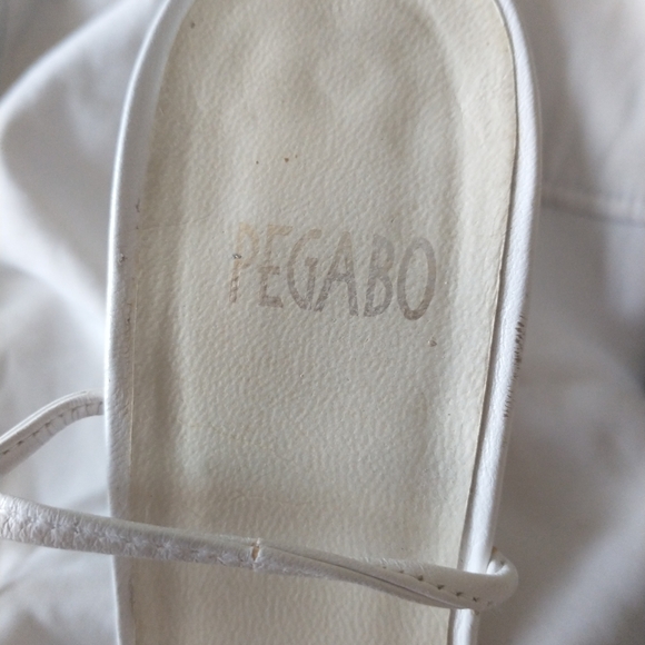 Vintage PEGABO Strappy White Heels - Picture 7 of 11